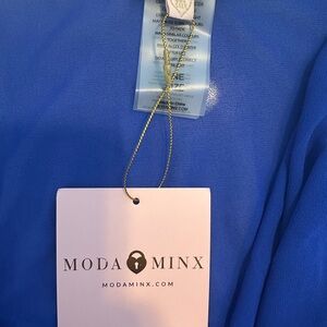 NWT Moda Minx Blue Swim Sarong with ruffle trim